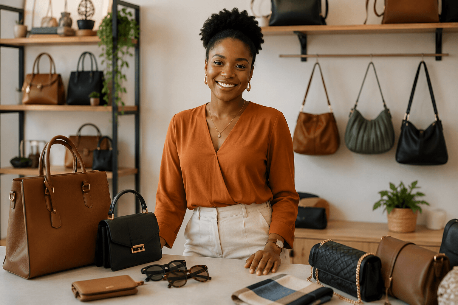 Small business owner at their shop